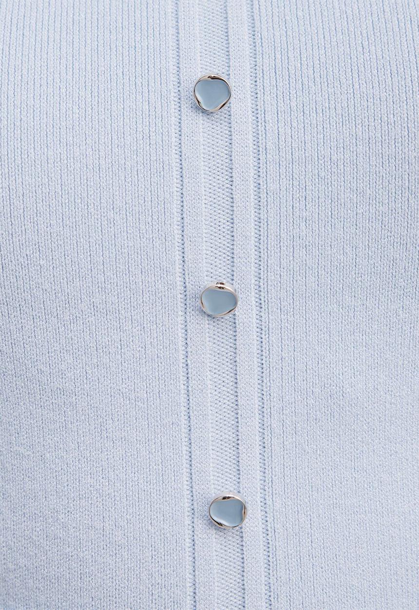 Forever New - Luella pleat mixed midi dress in soft blue