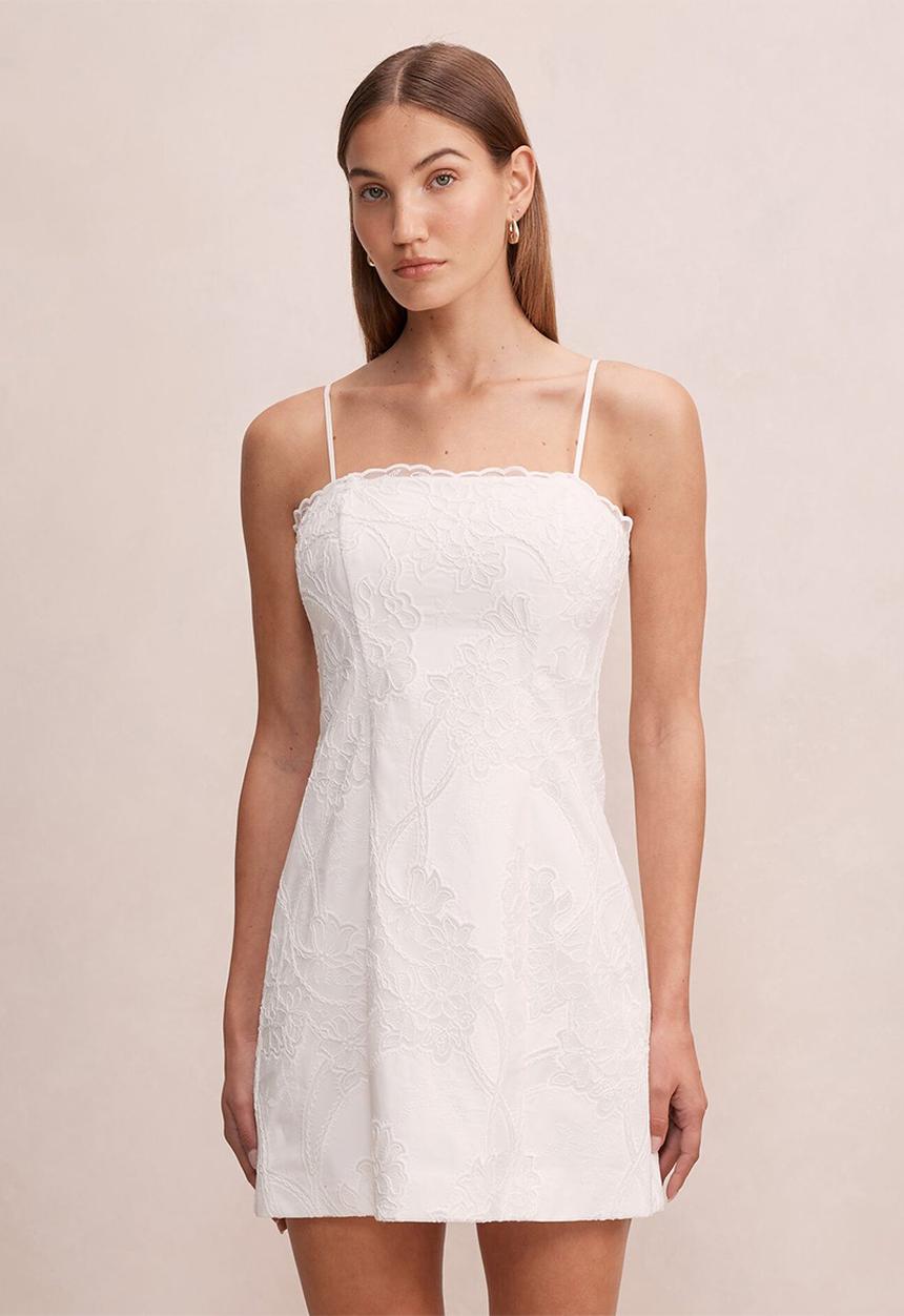 Forever New - Annika all over lace mini dress in porcelain