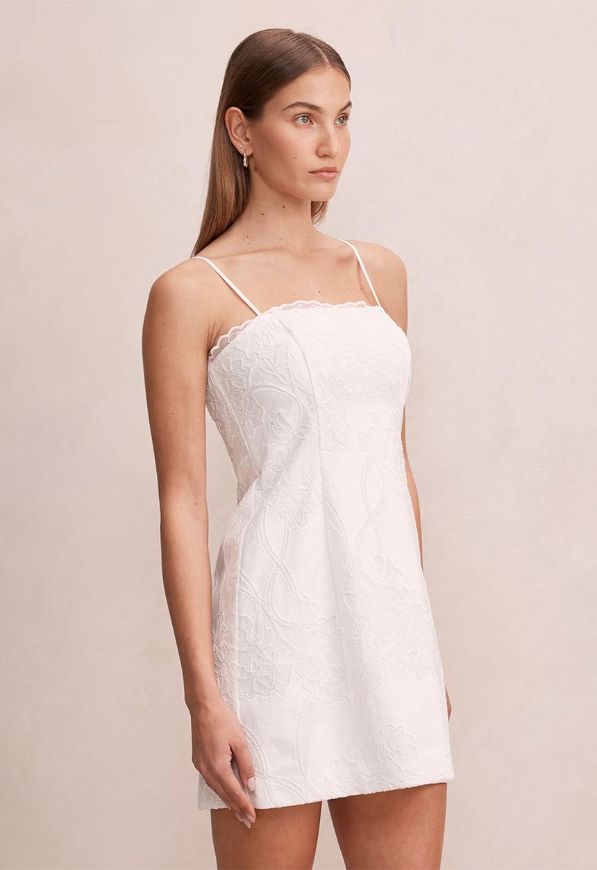 Forever New - Annika all over lace mini dress in porcelain