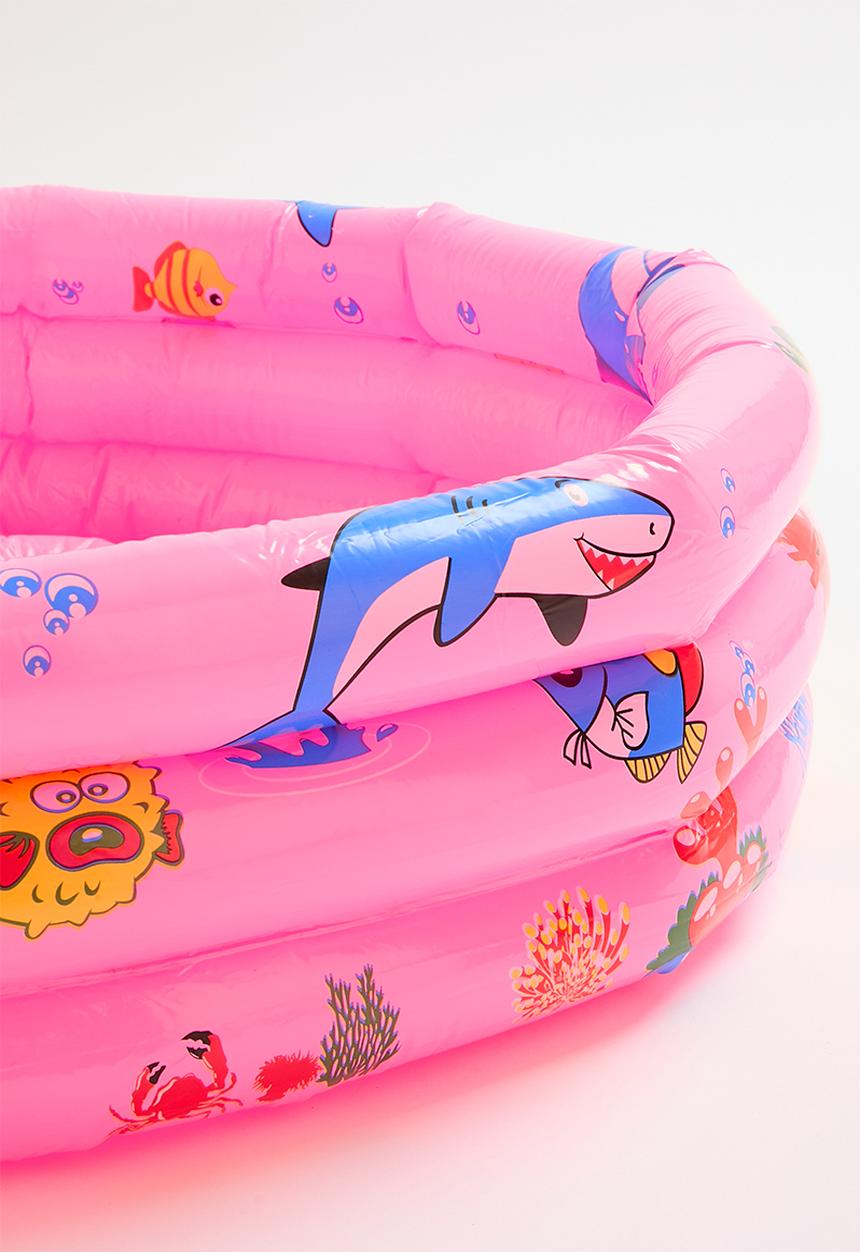 Pop Candy - Sea life printed inflatable pool - hot pink