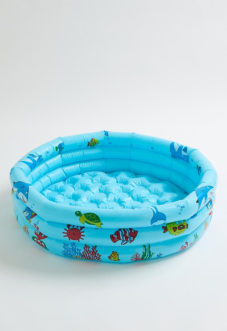 Pop Candy - Sea life printed inflatable pool - sky blue