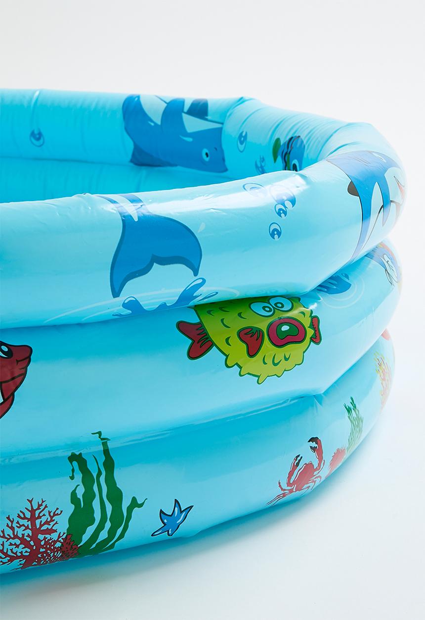 Pop Candy - Sea life printed inflatable pool - sky blue