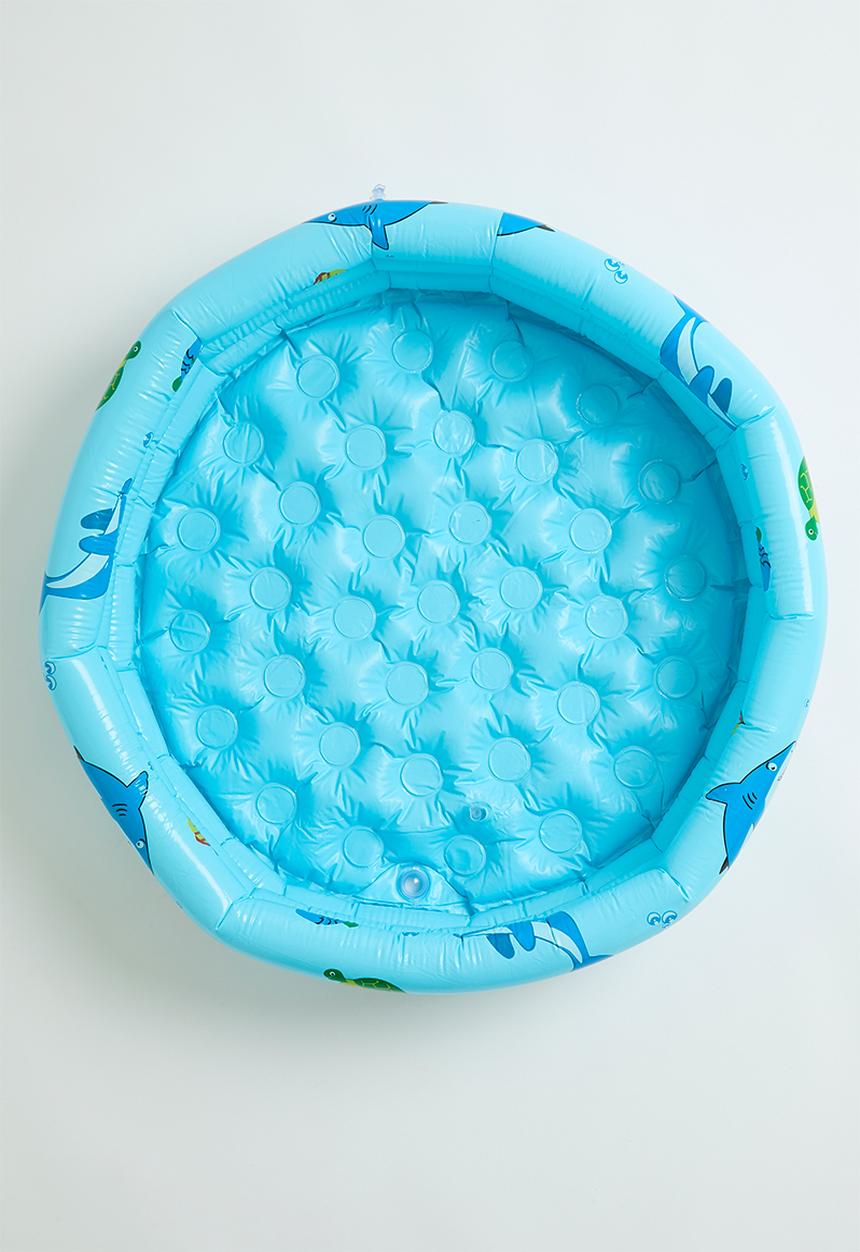 Pop Candy - Sea life printed inflatable pool - sky blue