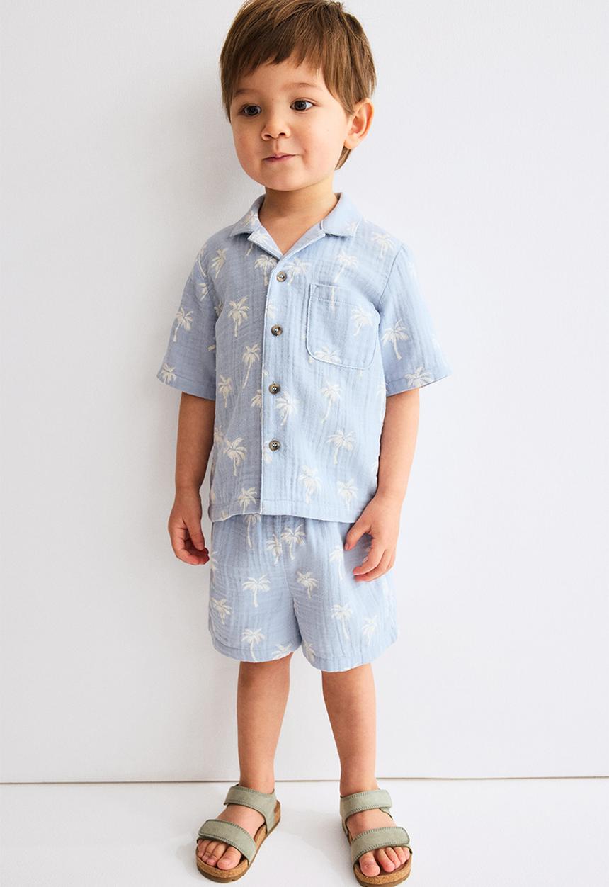 H&M - 2-Piece set - light blue/palm trees