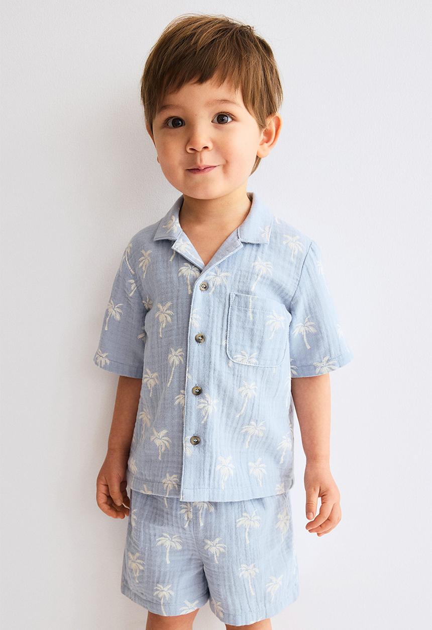 H&M - 2-Piece set - light blue/palm trees