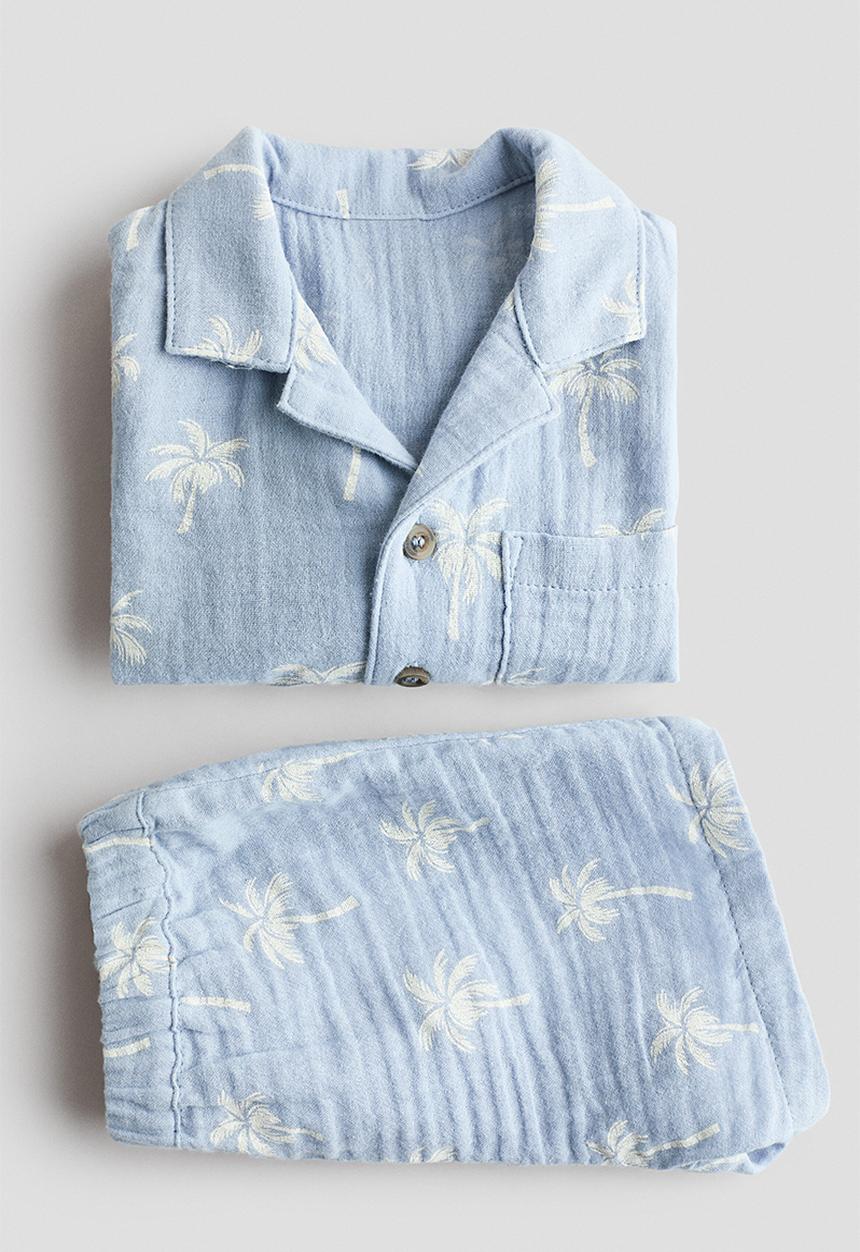 H&M - 2-Piece set - light blue/palm trees