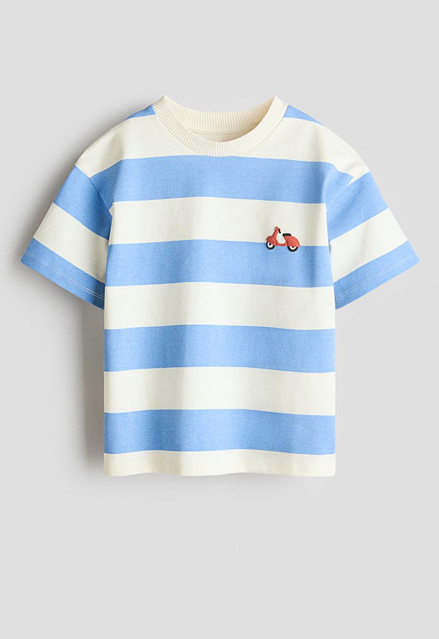 H&M - Printed T-shirt - blue/striped