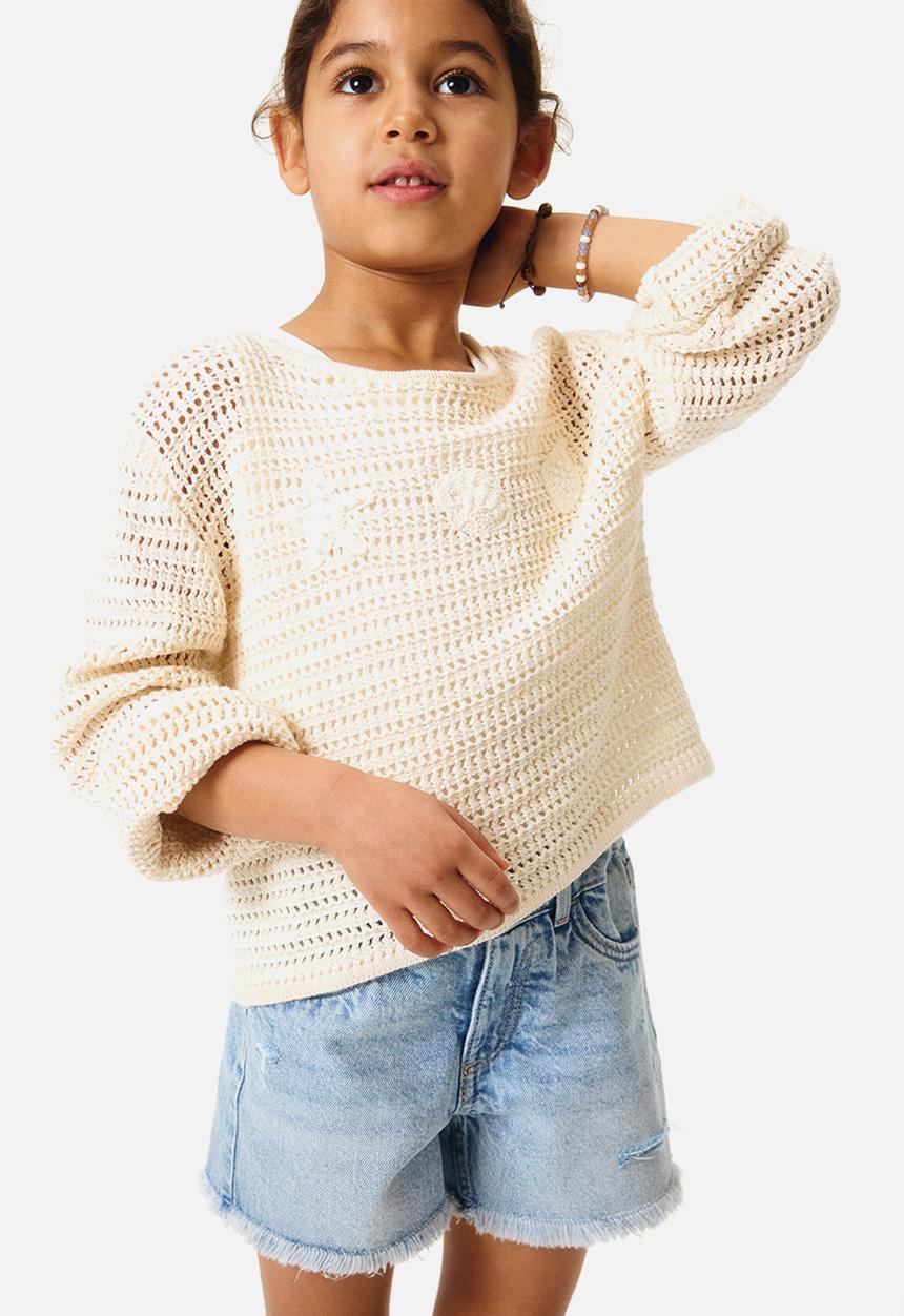 H&M - Frayed denim shorts - light denim blue