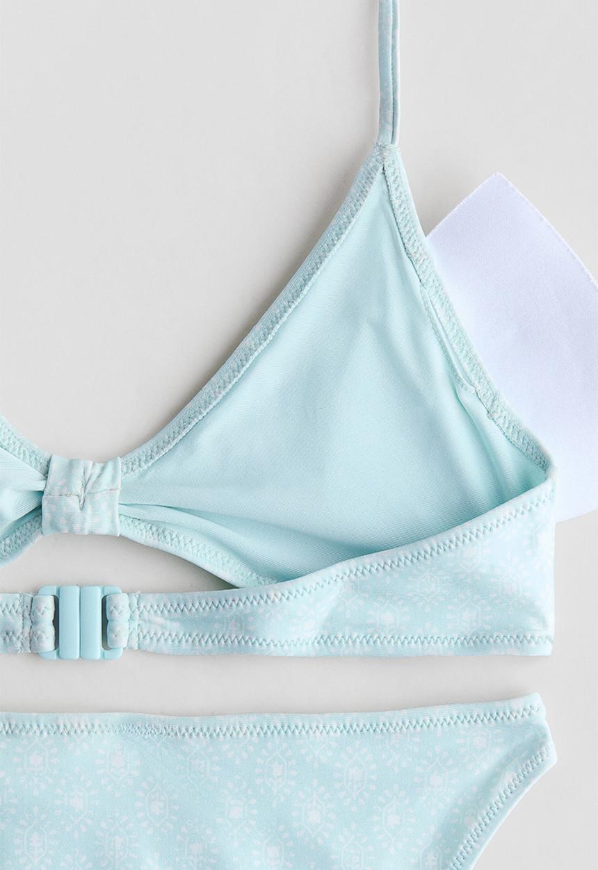 H&M - Charm-detail bikini - light blue/patterned