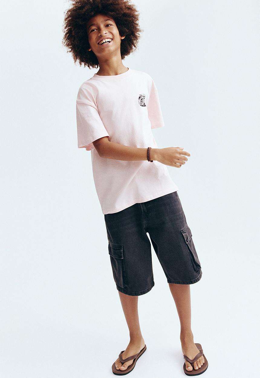 H&M - Cargo denim shorts - black