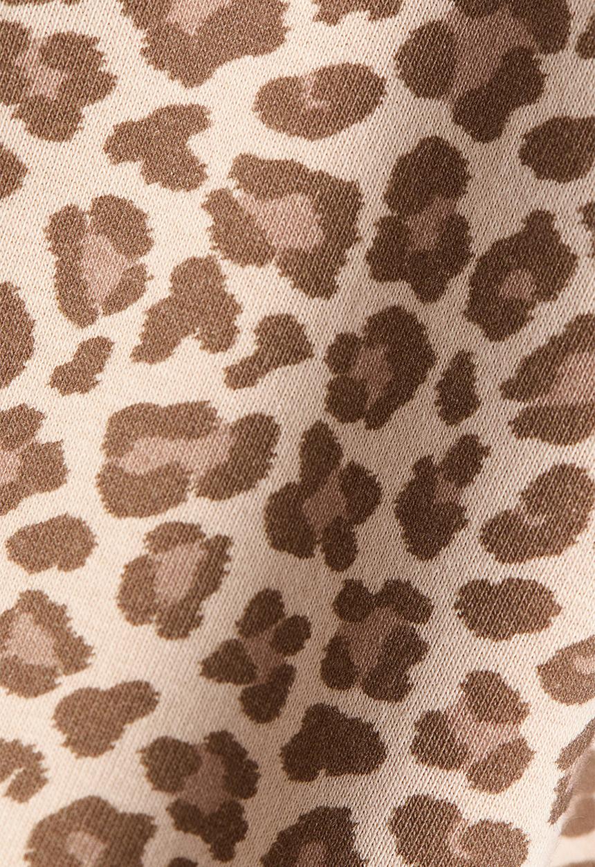 H&M - Printed T-shirt - dark beige/leopard print