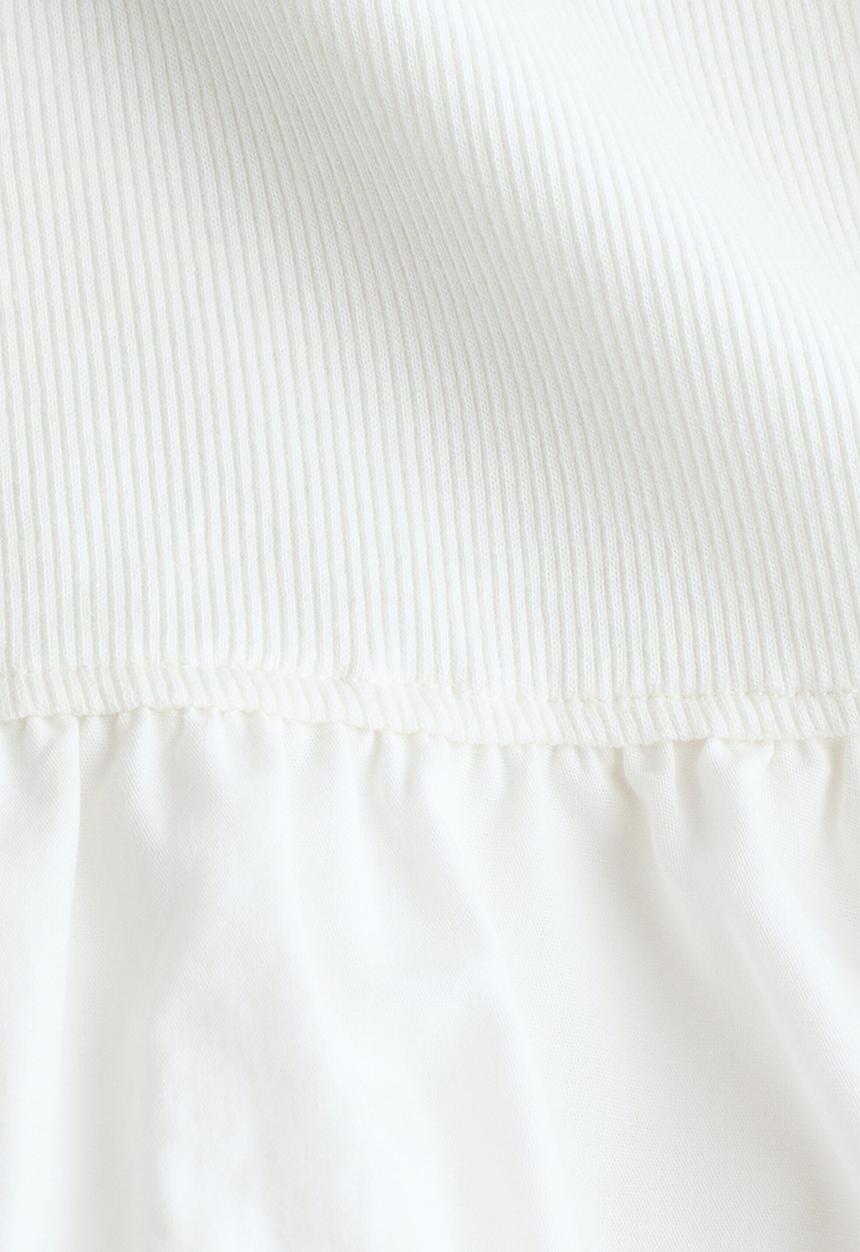 H&M - Bubble-hem vest top - white