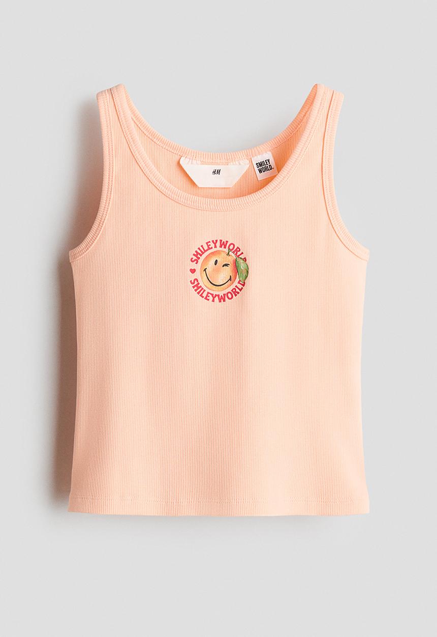 H&M - Print-motif vest top - orange/smileyworld®