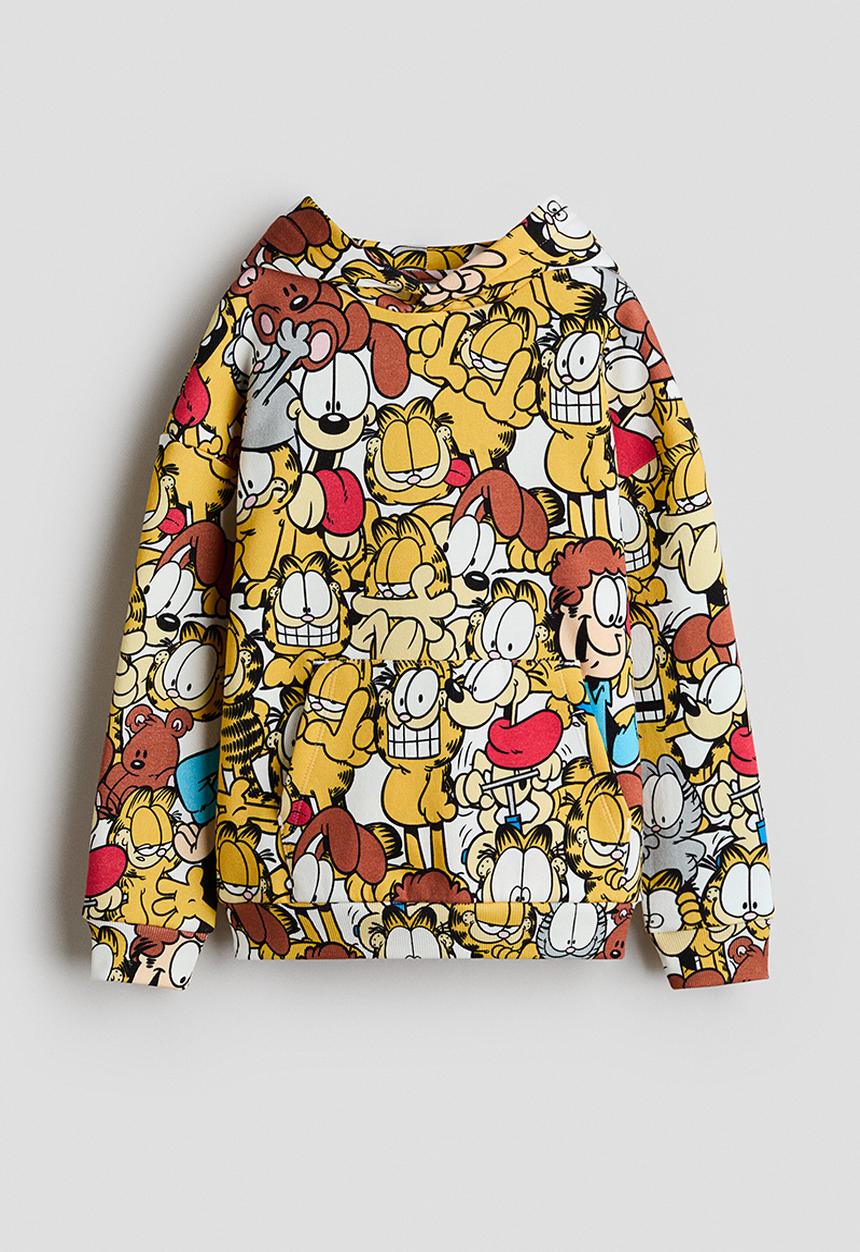 H&M - Printed hoodie - white/garfield