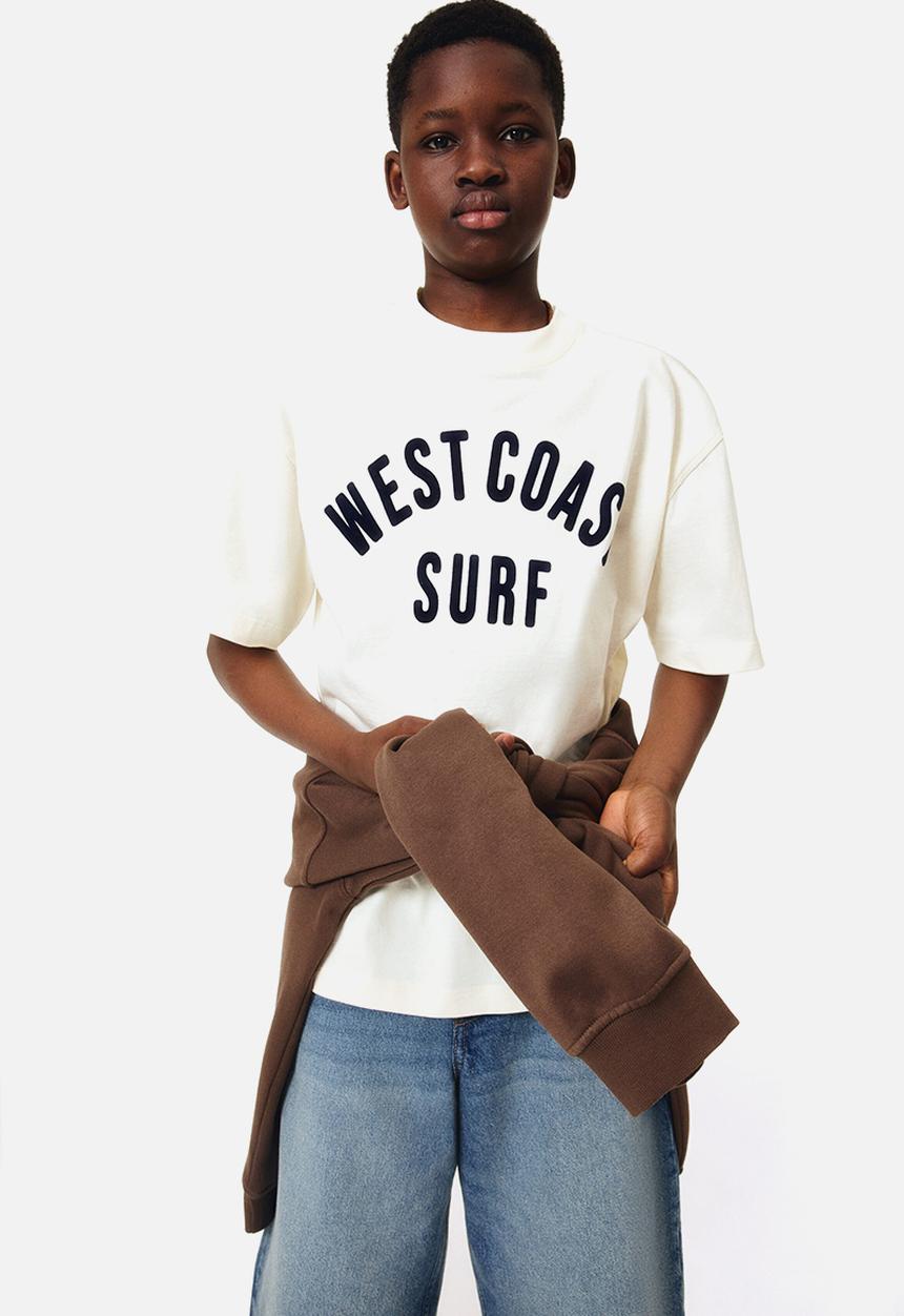 H&M - Print-motif T-shirt - cream/west coast surf