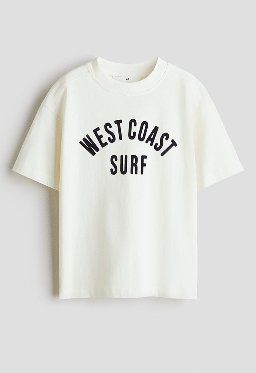 H&M - Print-motif T-shirt - cream/west coast surf