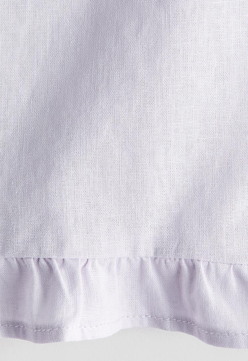 H&M - Linen-blend drawstring trousers - light purple