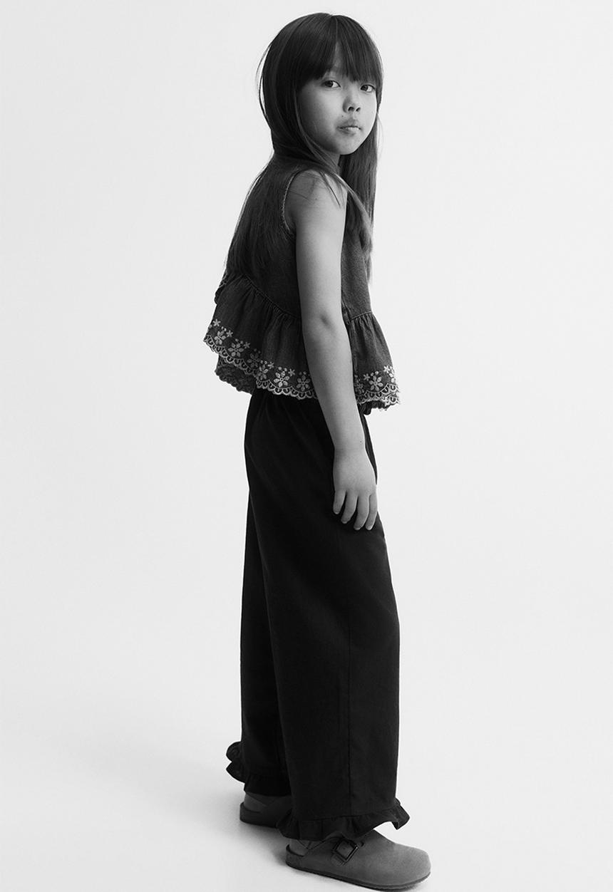 H&M - Linen-blend drawstring trousers - dark grey
