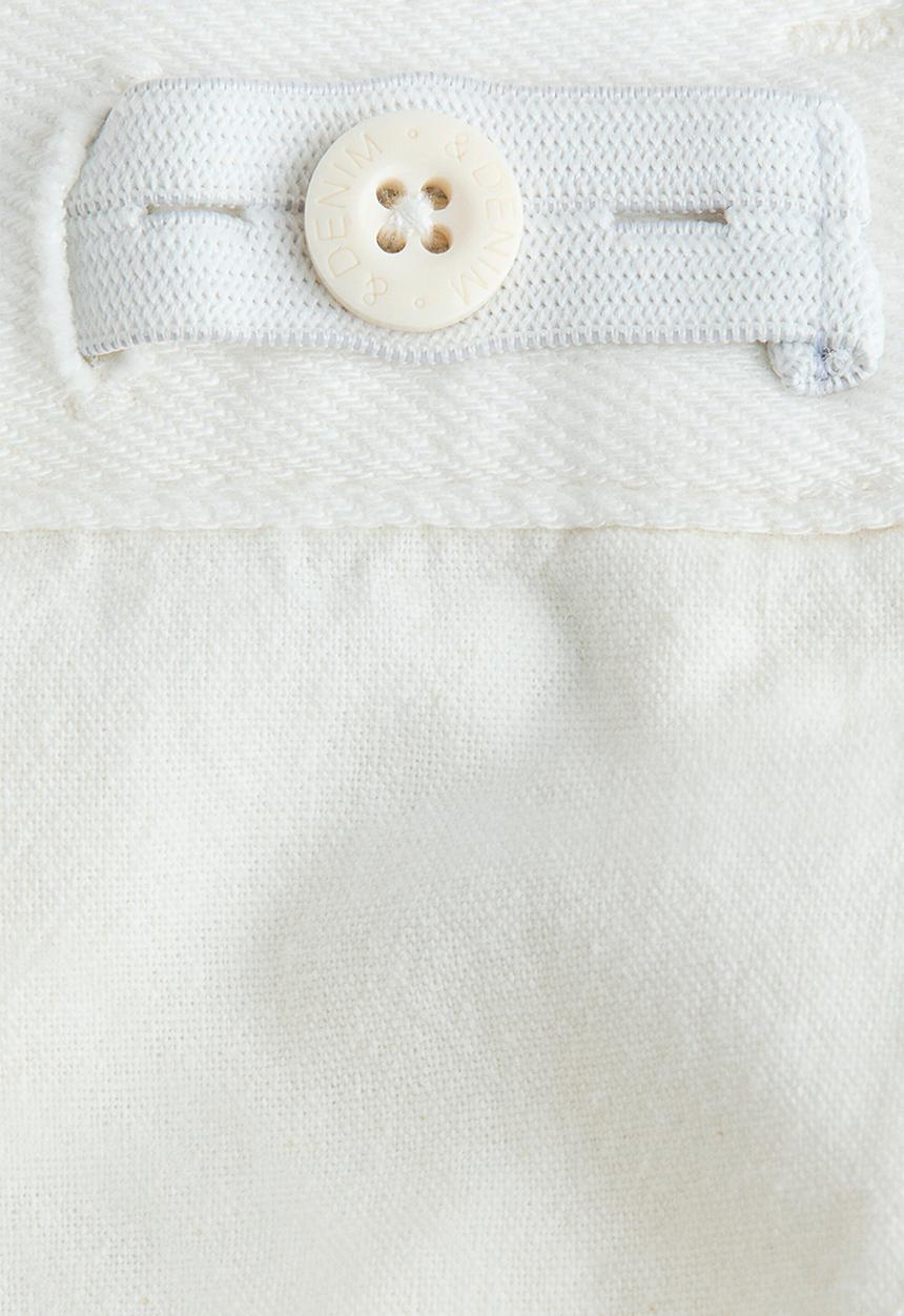 H&M - Broderie-anglaise denim shorts - white