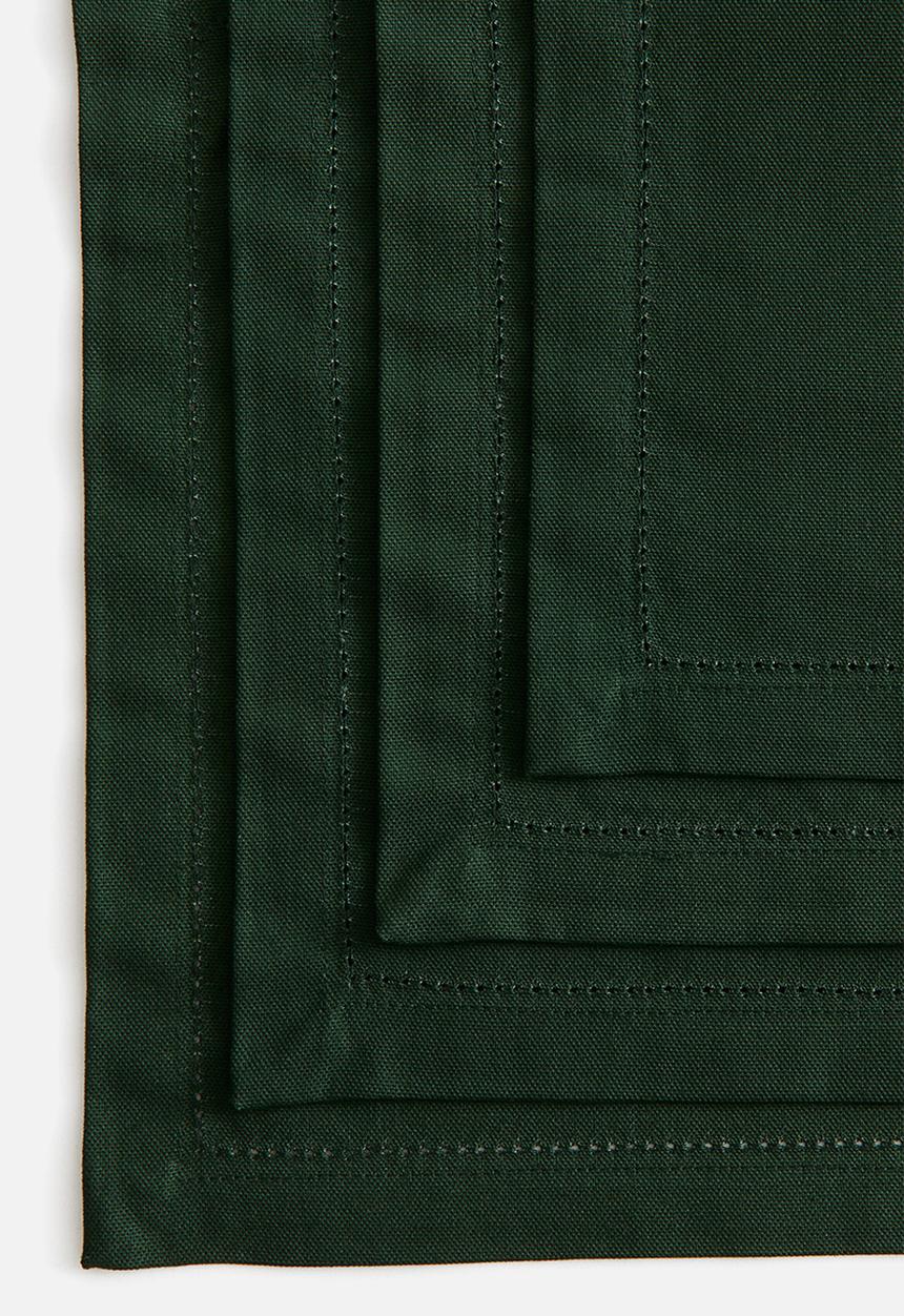 H&M - 4-pack cotton place mats - dark green