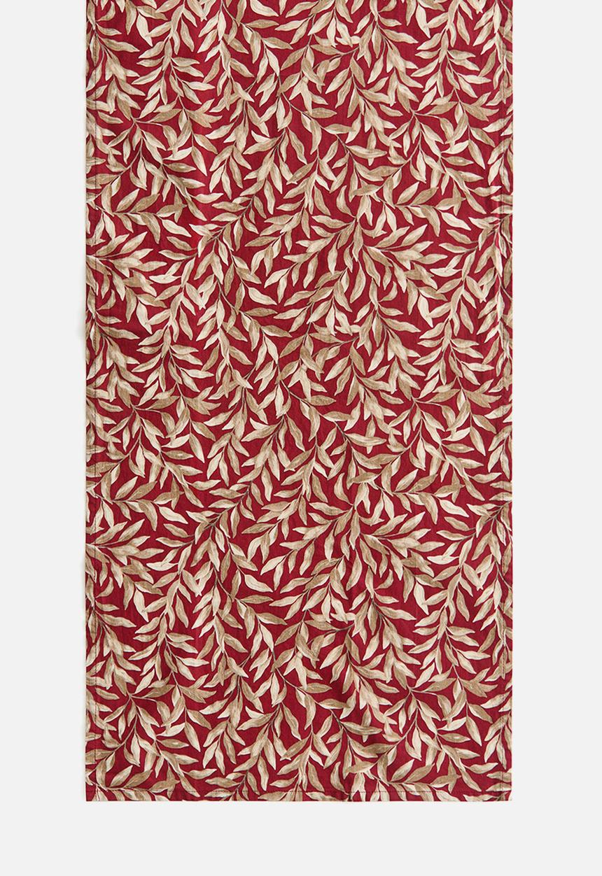 H&M - Patterned cotton table runner - dark red/patterned