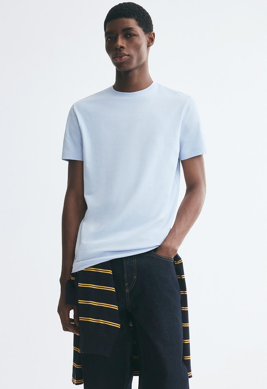H&M - Coolmax slim fit T-shirt - pale blue