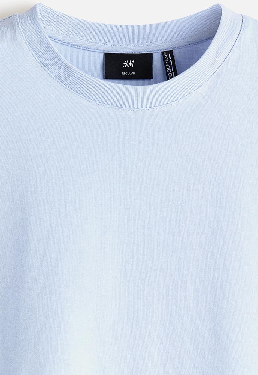 H&M - Coolmax regular fit T-shirt - light blue