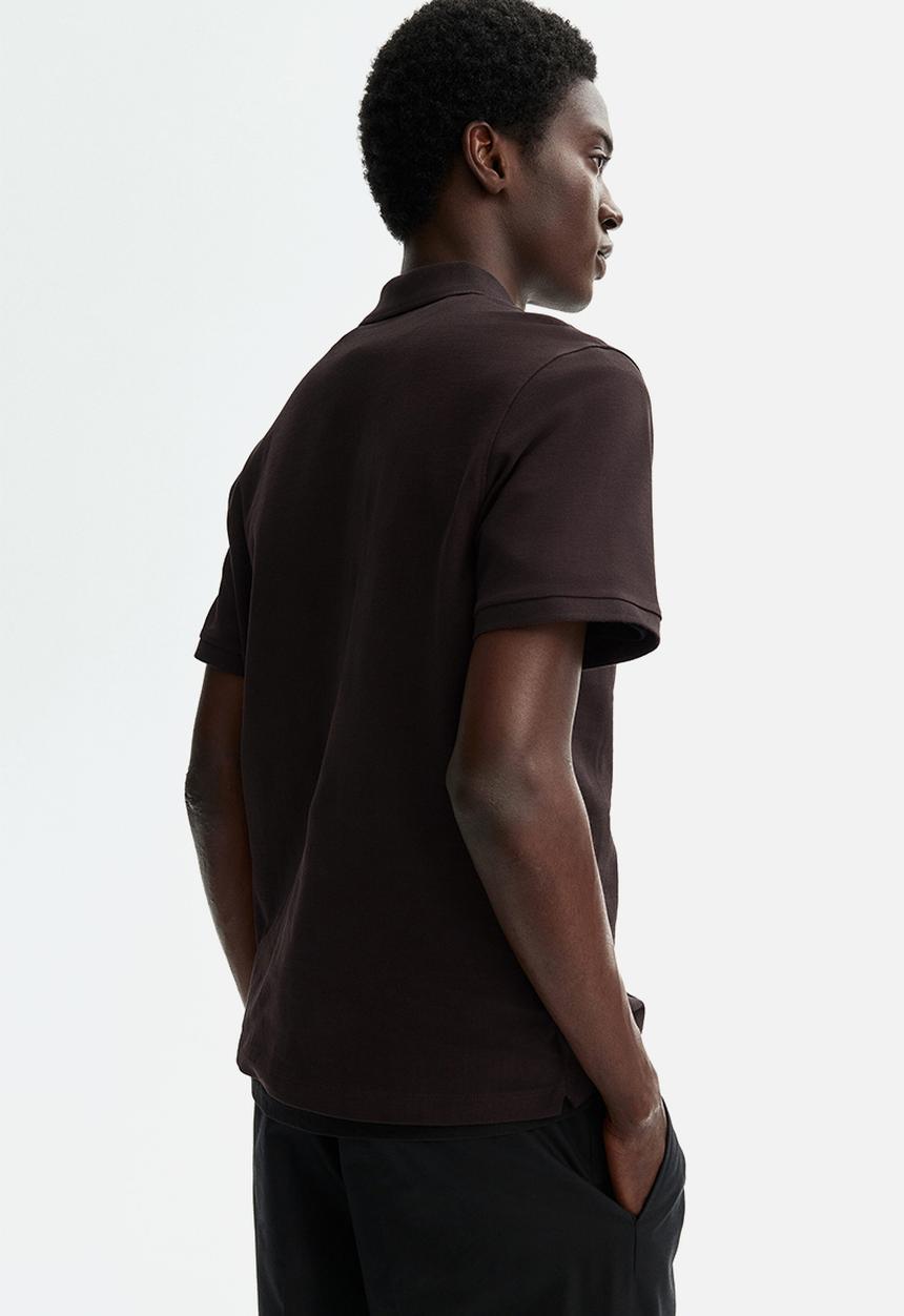 H&M - Regular fit pique polo shirt - dark brown