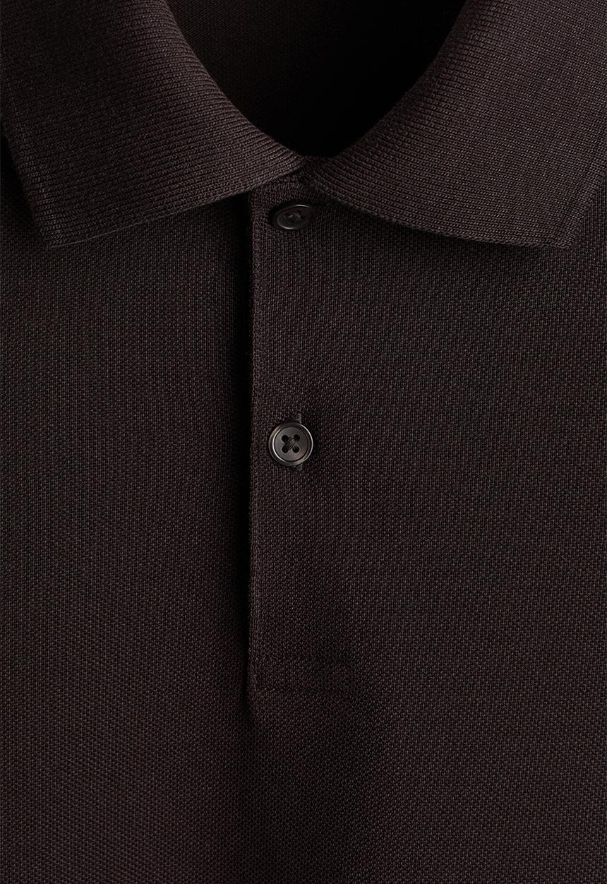 H&M - Regular fit pique polo shirt - dark brown