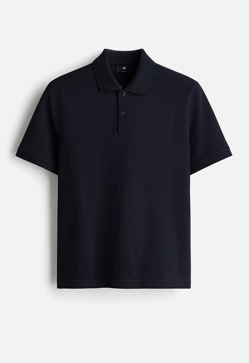 H&M - Regular fit pique polo shirt - navy blue