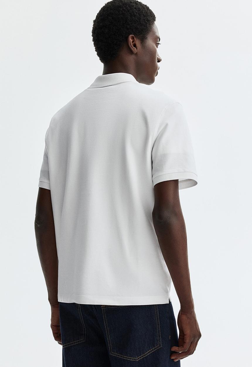 H&M - Regular fit pique polo shirt - white
