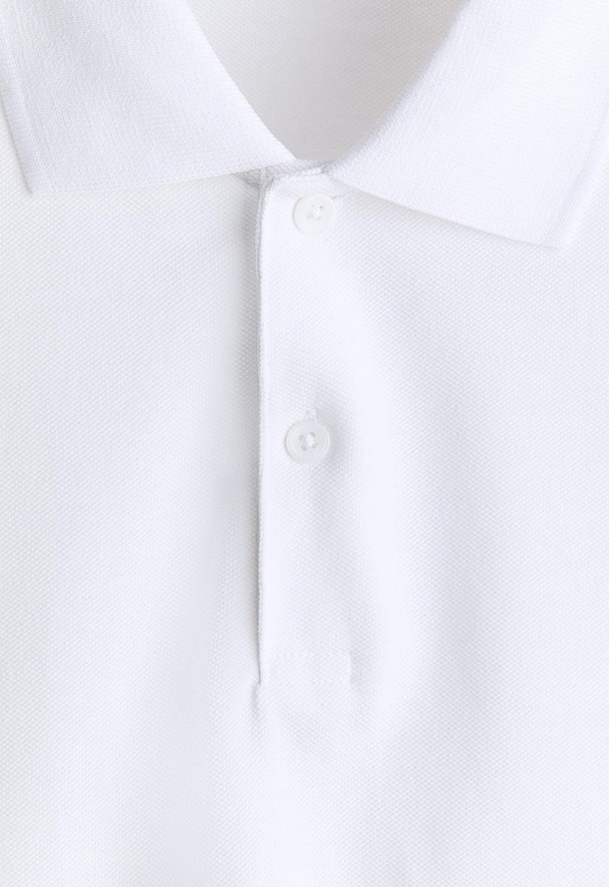 H&M - Regular fit pique polo shirt - white