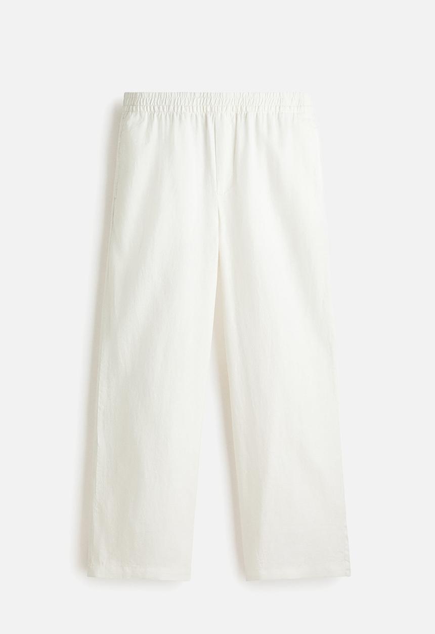 H&M - Loose fit linen trousers - cream