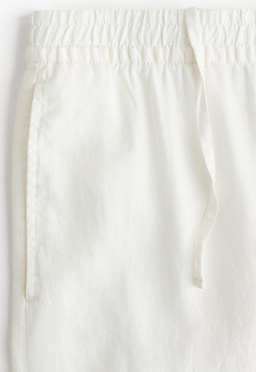H&M - Loose fit linen trousers - cream