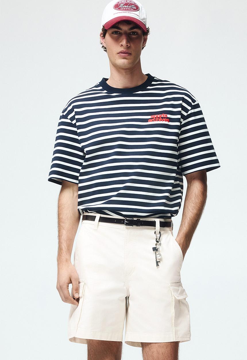 H&M - Relaxed fit cargo shorts - white