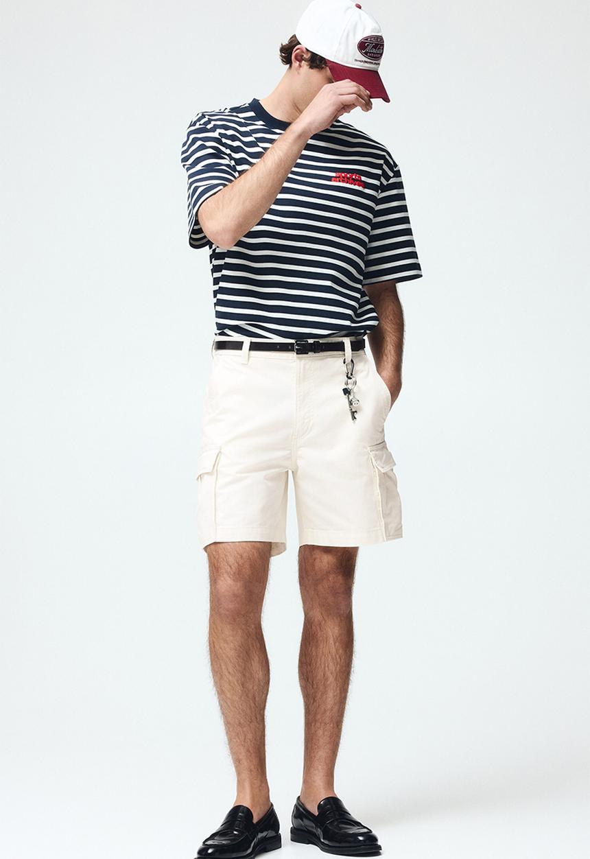 H&M - Relaxed fit cargo shorts - white