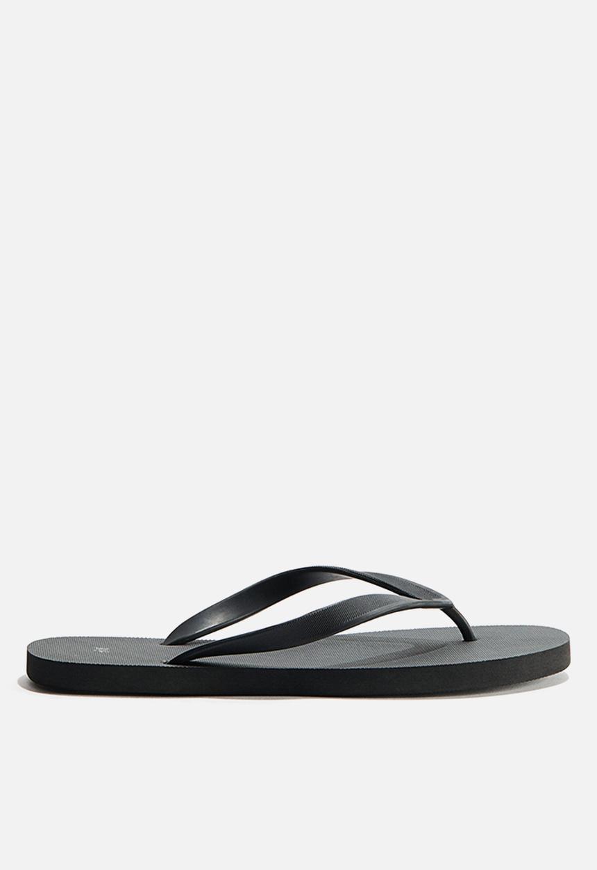 H&M - Rubber flip flops - black