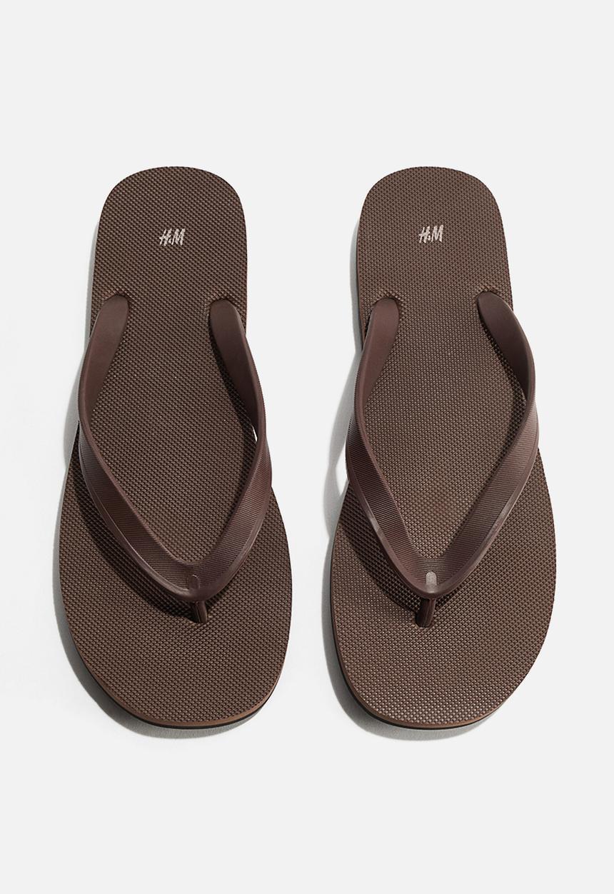 H&M - Rubber flip flops - dark brown