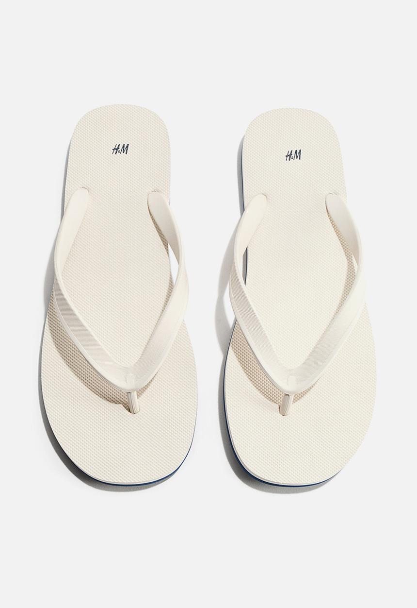 H&M - Rubber flip flops - white