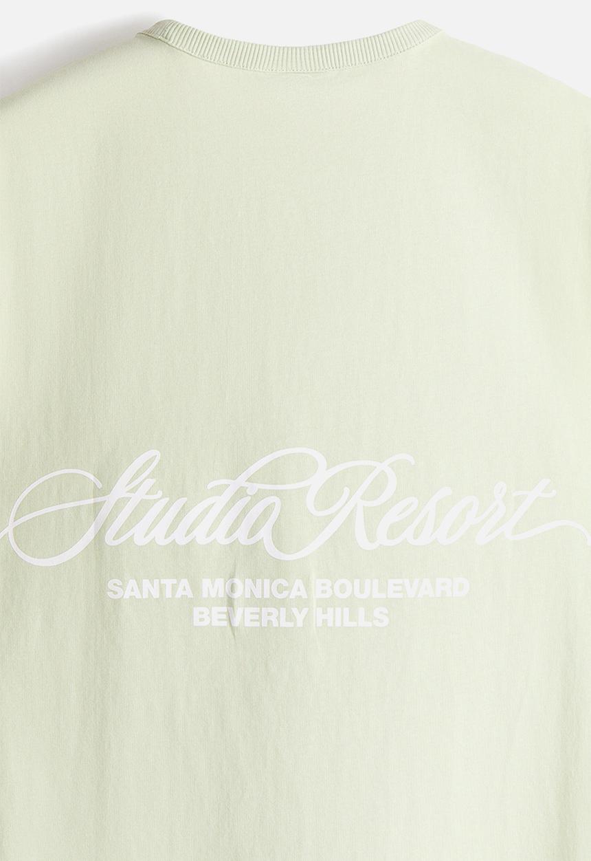 H&M - Loose fit printed vest top - light green/studio resort