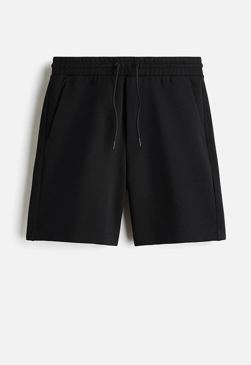 H&M - Regular fit interlock shorts - black