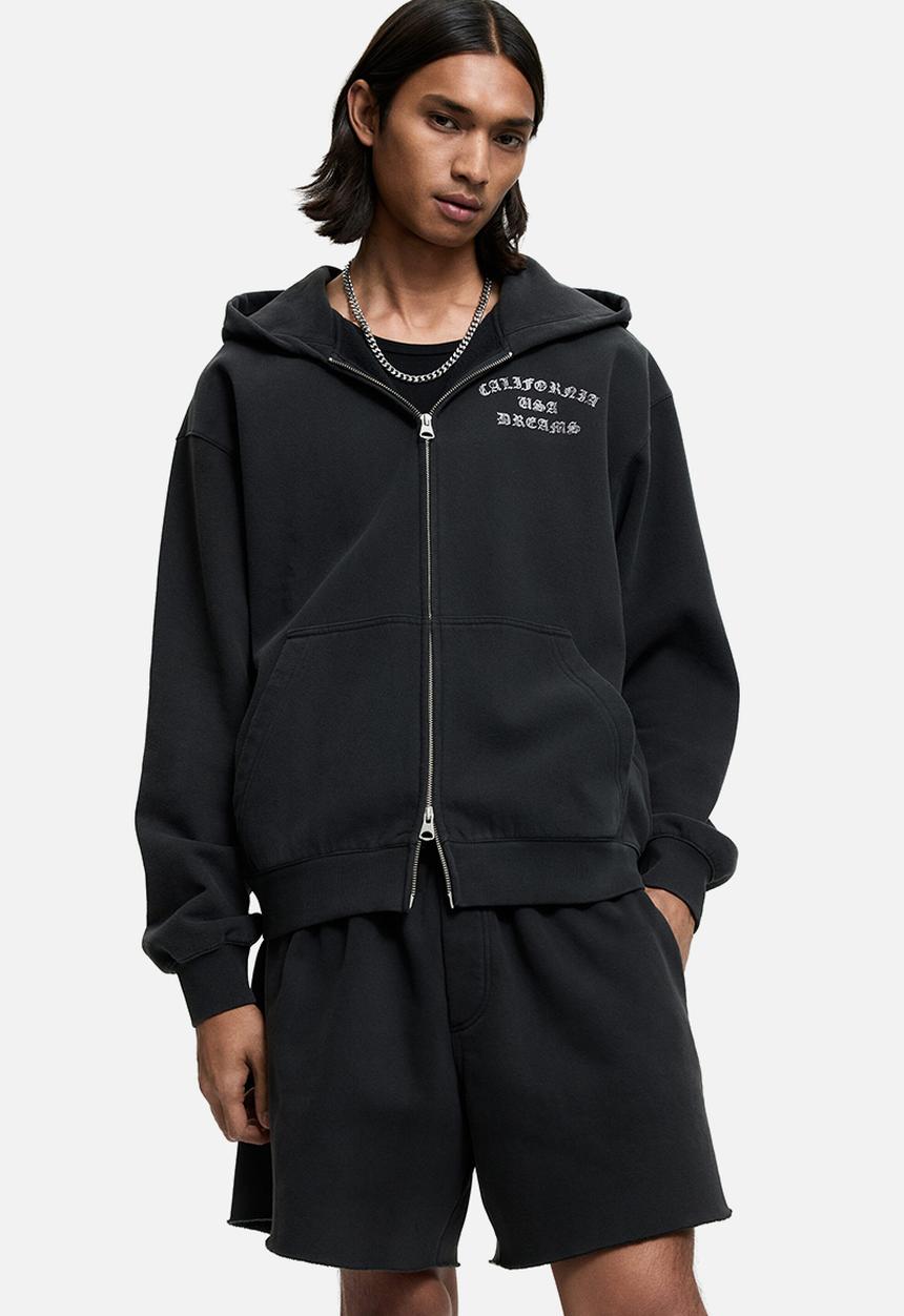 H&M - Relaxed fit sweatshirt shorts - dark grey