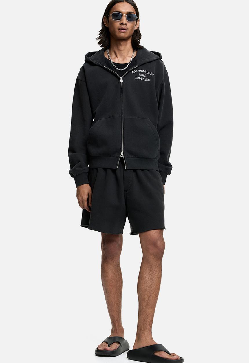 H&M - Relaxed fit sweatshirt shorts - dark grey