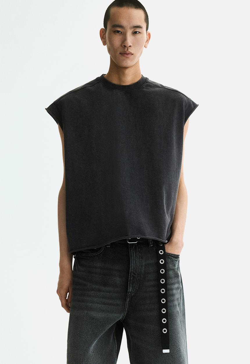 H&M - Oversized fit boxy vest top - dark grey