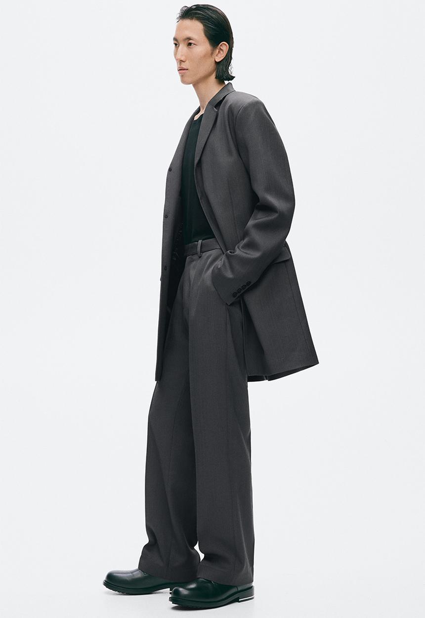 H&M - Regular fit tailored trousers - dark grey