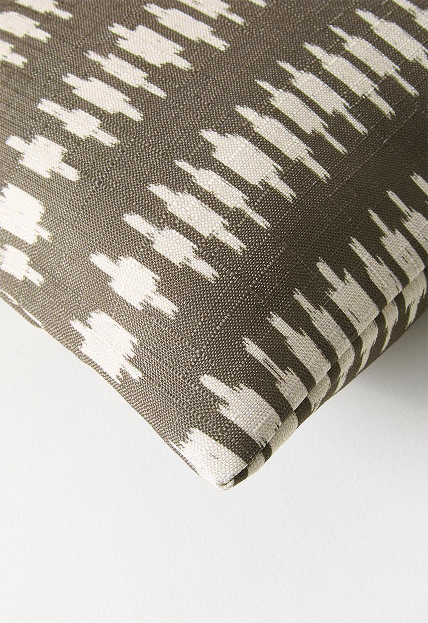 Sixth Floor - Tribe Print Cushion Cover - Taupe & Natural