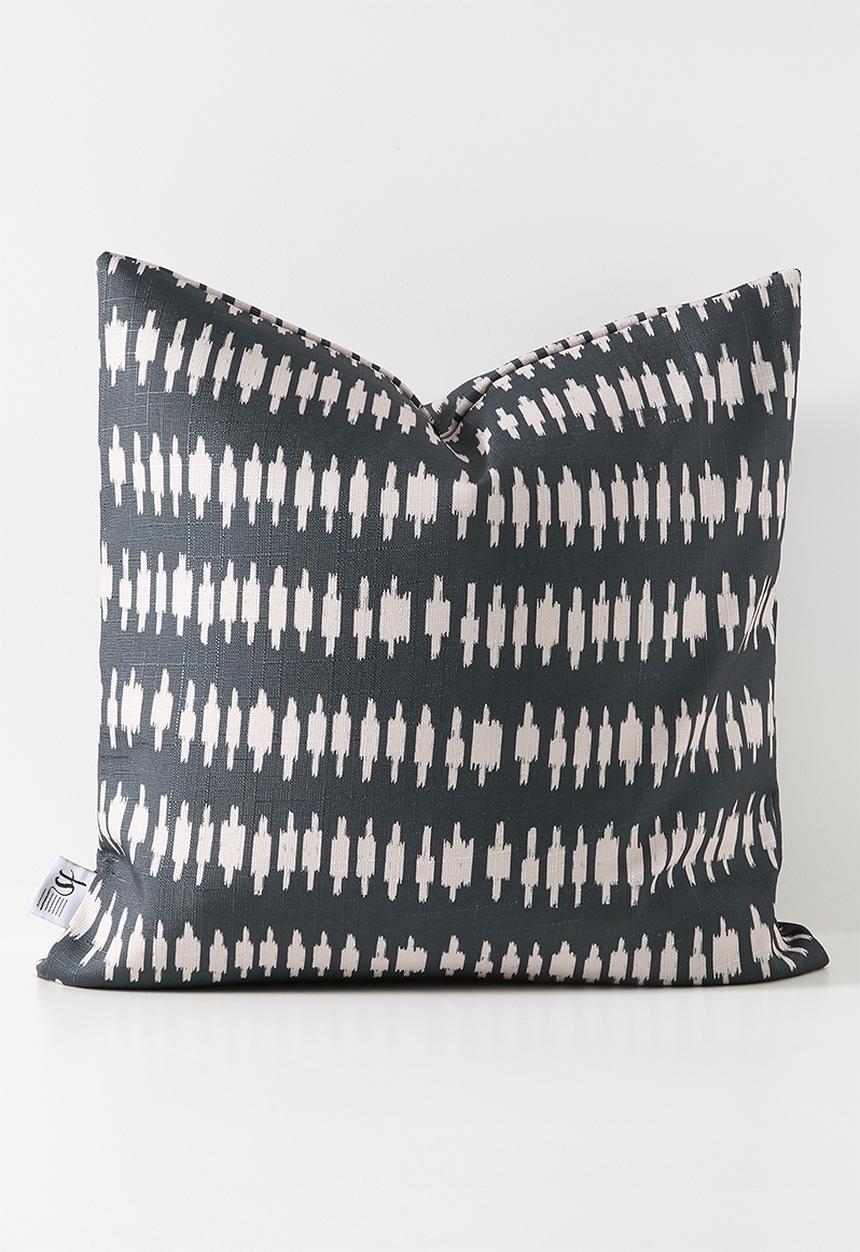 Sixth Floor - Tribe Print Cushion Cover - Black & Natural