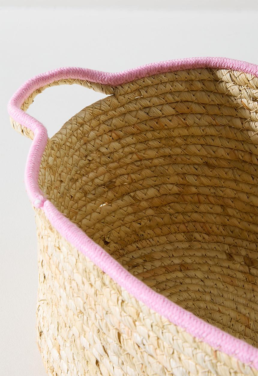 Pop Candy - Woven storage basket - neutral/pink