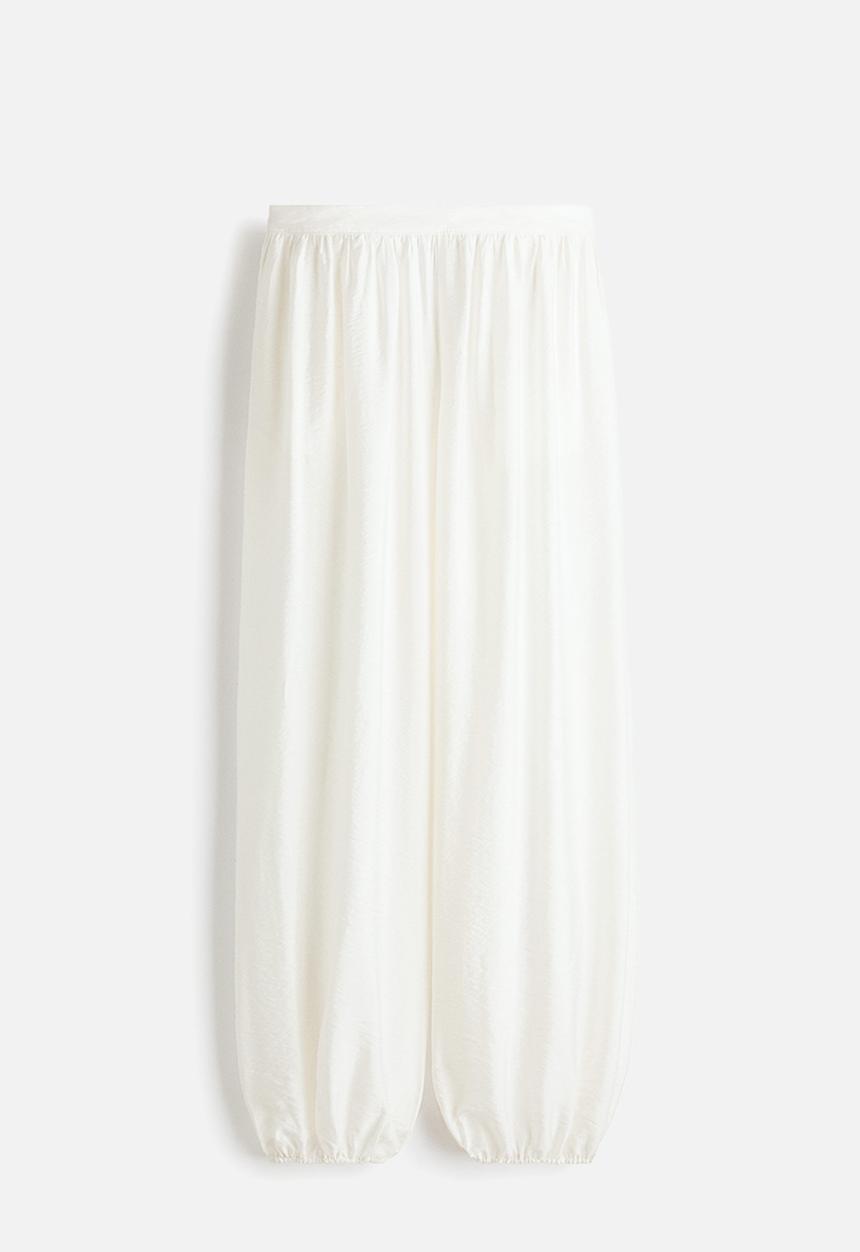H&M - Balloon trousers - ivory