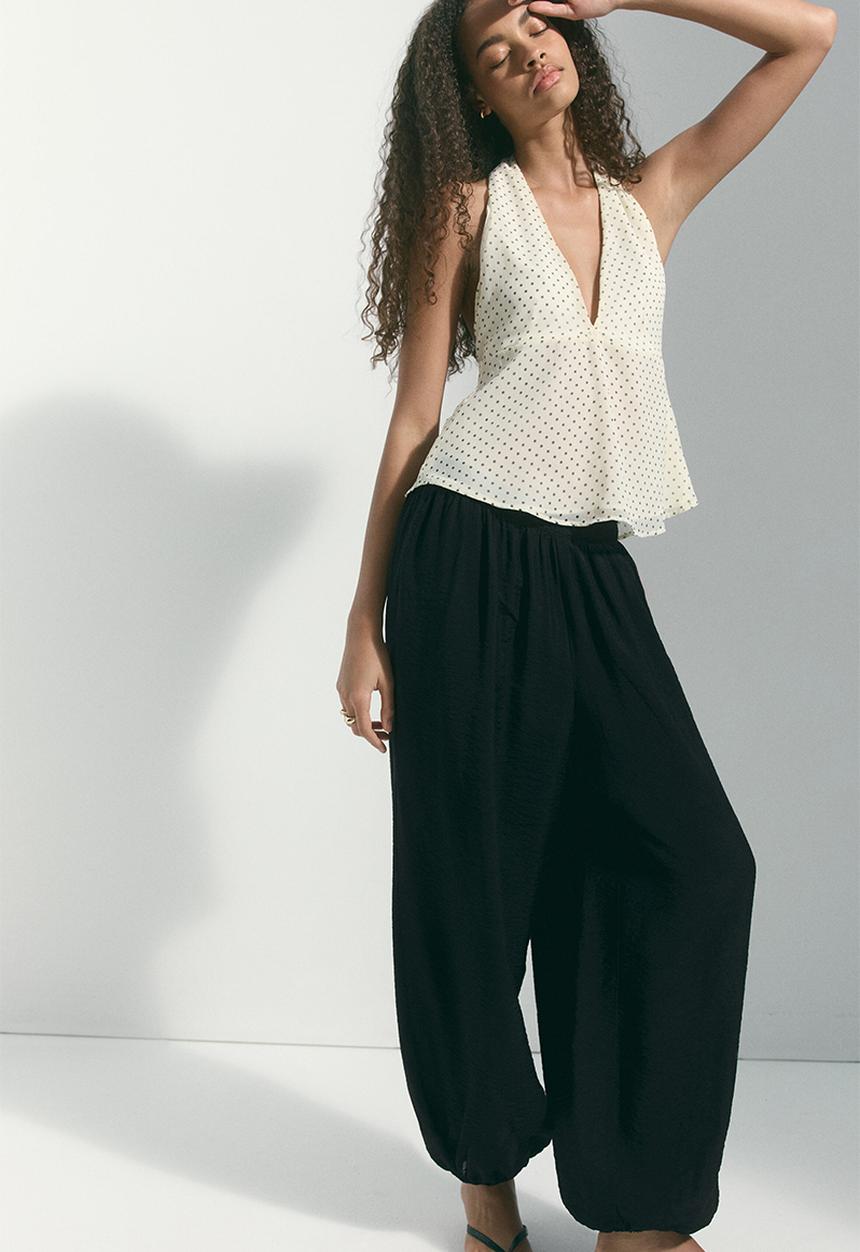 H&M - Balloon trousers - black